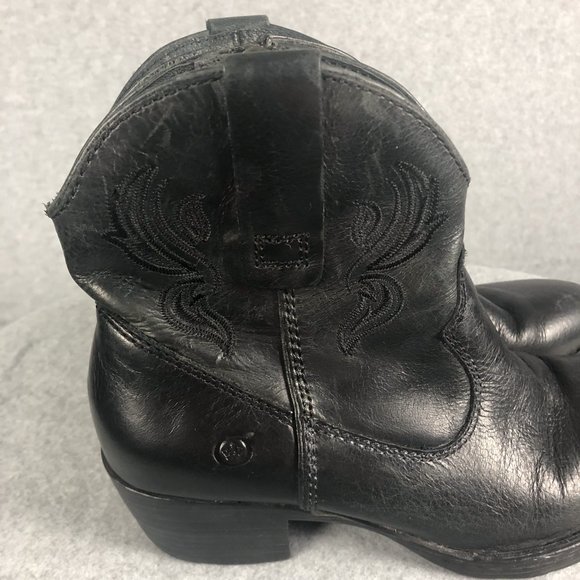 Born Black Leather Ankle Western Boot Size 7.5 - Picture 6 of 11